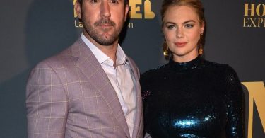 Pregnant Kate Upton and Justin Verlander pose at The Maxim Hot 100 Party F