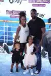 Shanola Hampton, Daren Dukes with their kids Cai and Daren with kids at the premiere of Hotel Transylvania 3: Summer Vacation