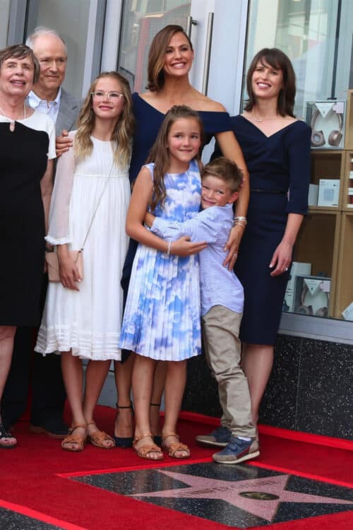 Jennifer Garner, Violet Affleck, Seraphina Affleck and Samuel Affleck at Hollywood Walk of Fame Ceremony