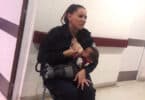 Police Office Breastfeeds Hungry Baby in Hospital f