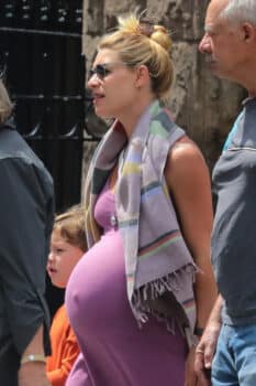 Pregnant Claire Danes shows off her baby bump while out with family in New York City