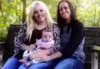 Ashleigh and Bliss Coutler with baby Stetson