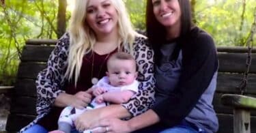 Ashleigh and Bliss Coutler with baby Stetson