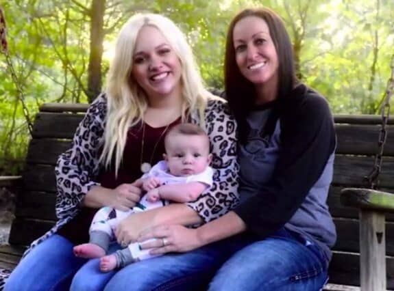 Ashleigh and Bliss Coutler with baby Stetson