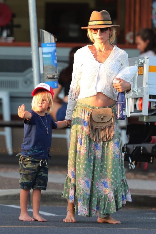 Elsa Pataky at the park with her twins Sasha and Tristan