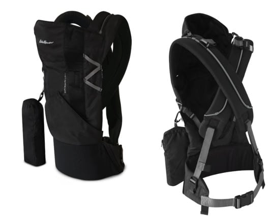 Recalled Eddie Bauer First Adventure infant carrier, front and gback views
