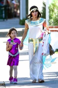 Jenna Dewan dresses as Cleopatra with daughter Everly Tatum dressed as Princess Zelda, to attend a private Halloween party in L.A.