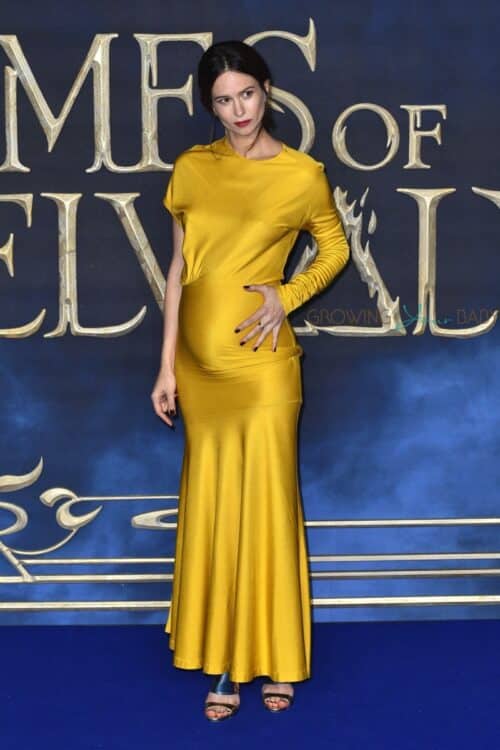 Pregnant Katherine Waterston debuts her bumps At Fantastic Beasts The Crimes of Grindelwald UK Premiere