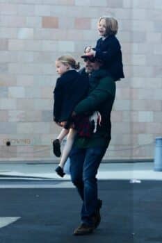 Eric Johnson out with kids Maxwell and Ace