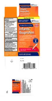 Family Wellness Infants Ibuprofen Concentrated Oral Suspension, USP (NSAID), 50 mg per 1.25 mL, 0.5 oz. bottle