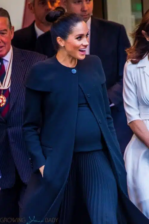 Pregnant Meghan Markle leaving the Association of Commonwealth Universities in London