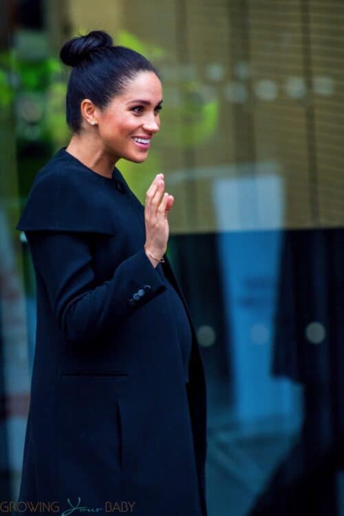 Pregnant Meghan Markle leaving the Association of Commonwealth Universities in London