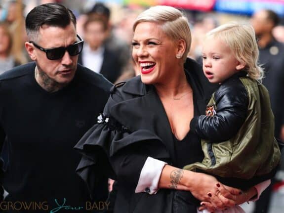 Carey Hart, P!nk, Pink, Alecia Moore, Jameson Moon Hart  at Hollwood Walk of Fame Ceremony