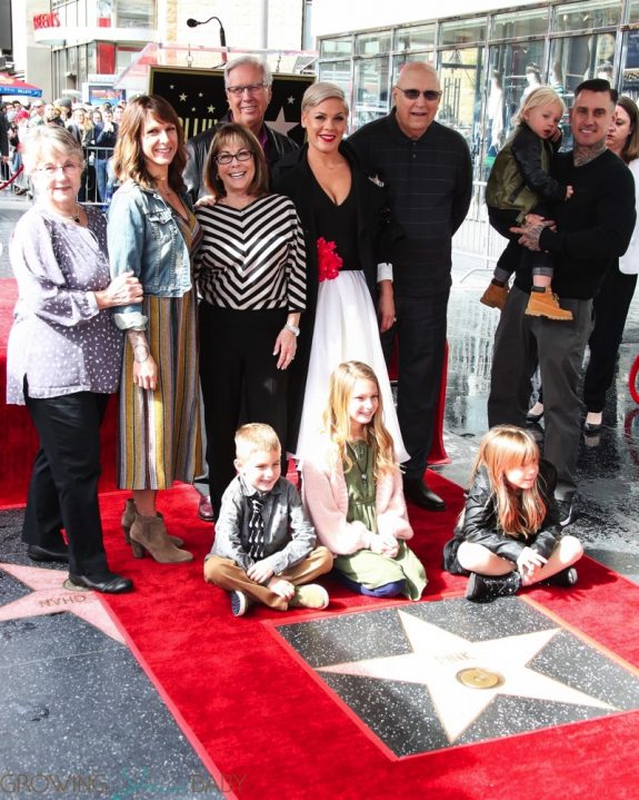 Pink Celebrates Hollywood Walk Of Fame Star With Family!