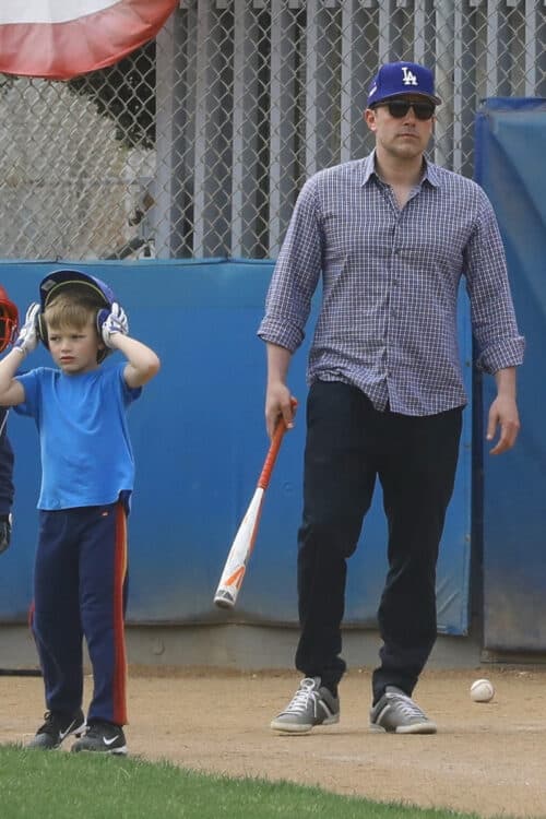 Ben Affleck attends his son Samuel's baseball practice 6