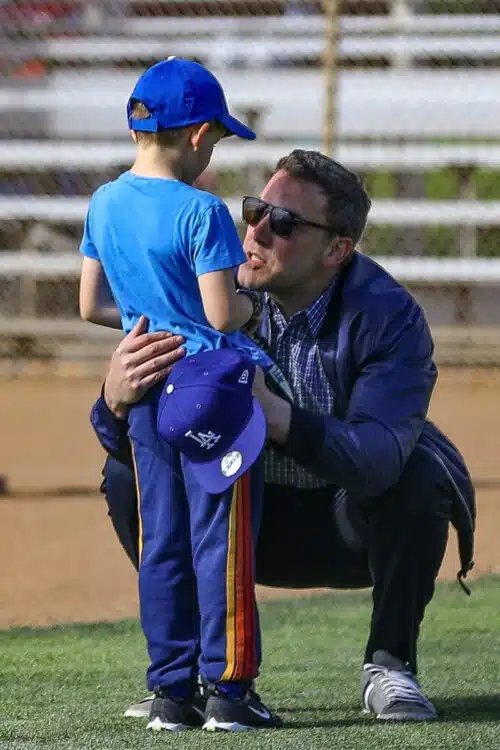 Ben Affleck attends his son Samuel's baseball practice 6