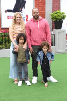 Donald Faison, CaCee Cobb, Rocco Faison, Wilder Faison at Secret Life of pets 2 premiere