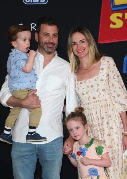 Jimmy Kimmel, William Kimmel, Jane Kimmel, Molly McNearney at Toy Story 4 premiere