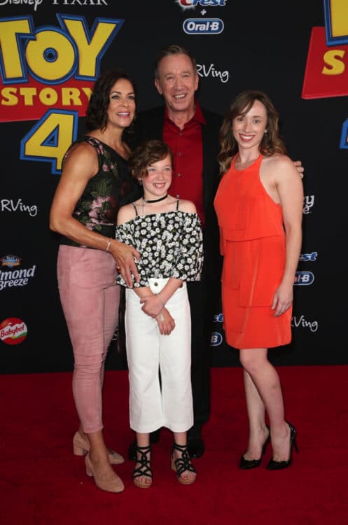 Tim Allen, Jane Hajduk, family at Toy Story 4 premiere