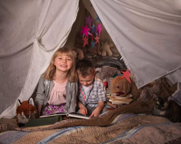 building a fort with kids