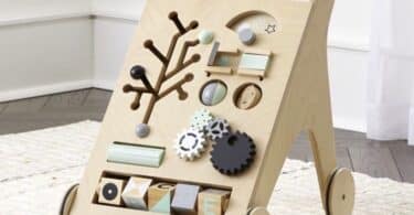 Recalled Crate and Barrel Activity Push Walker with child developmental activities embedded in the face f