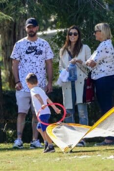 Justin Timberlake and Jessica Biel were spotted with their son Silas at the park for baseball practice on October 29, 2019