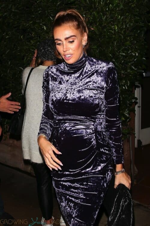 Petra Ecclestone shows off her baby bump while out to dinner at Giorgio Baldi in LA with fiance Sam Palmer