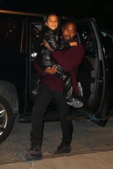 Kanye West carries daughter North in NYC on december 21st, 2019