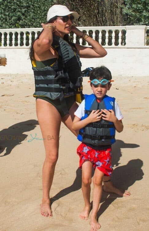 Lauren Silverman Hits The Beach With Son Eric in Barbados