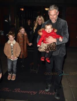 Jessica Simpson and Eric Johnson leave the Bowery Hotel in NYC with daughter maxwell, birdie and son Ace