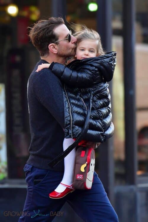 Dad Bradley Cooper Smooches his daughter Daughter Lea