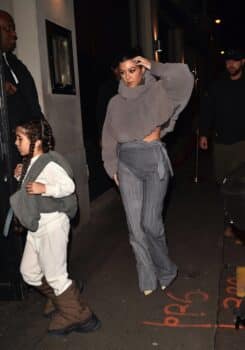 Kourtney Kardashian, and Penelope Disick arrive at the Yeezy Season 8 after party
