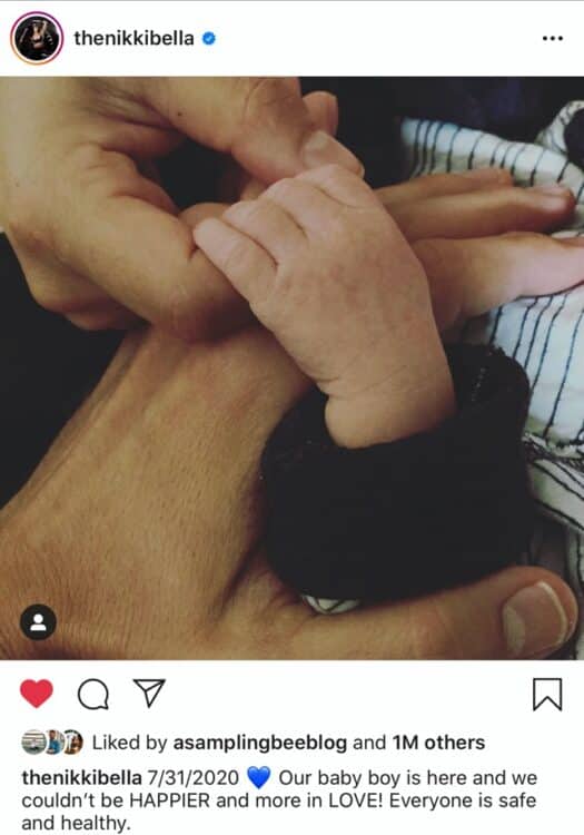 Nikki Bella announces baby boy arrival