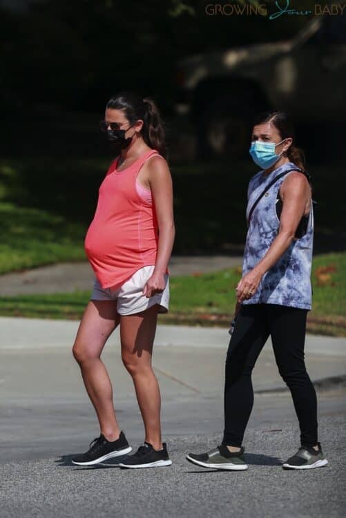 Pregnant Lea Michelle out in LA with her mom