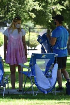 Pregnant Sophie Turner and Joe Jonas Visits With Family At The Park at the park in Los Angeles