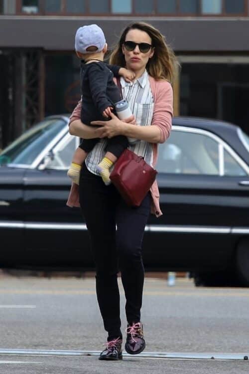 Rachel McAdams runs errands with her son in Los Feliz