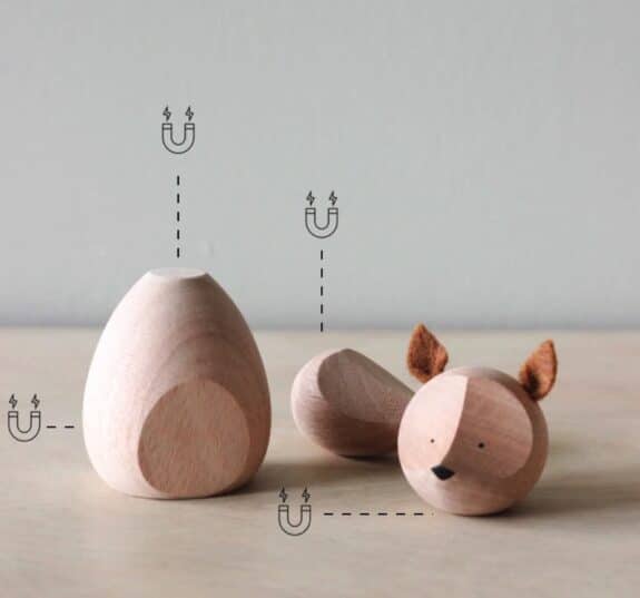 Magnetic Wooden Animals