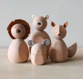 Magnetic Wooden Animals