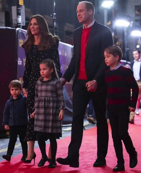 The Duke and Duchess of Cambridge and Prince George, Princess Charlotte and Prince Louis At show in London