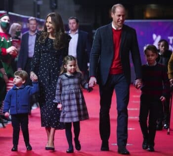 The Duke and Duchess of Cambridge and Prince George, Princess Charlotte and Prince Louis At show in London
