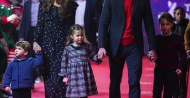 The Duke and Duchess of Cambridge and Prince George, Princess Charlotte and Prince Louis At show in London