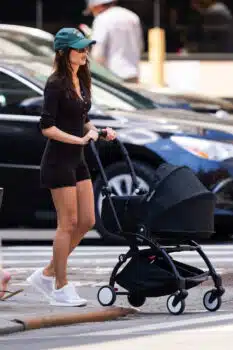 Emily Ratajowski out for a stroll with her baby Sylvester in New York City
