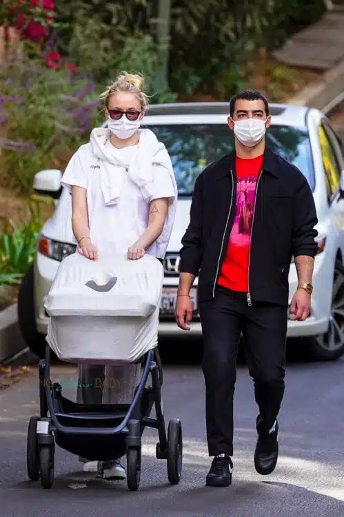 Joe Jonas and Sophie Turner enjoy daily walks with their four-month-old daughter Willa