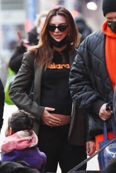 Emily Ratajkowski shows off her baby bump in NYC