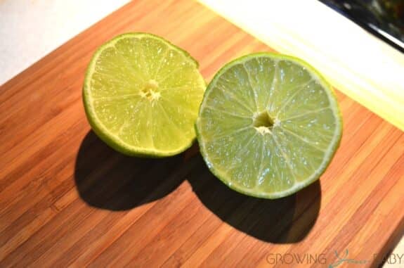 Homemade guacamole - limes