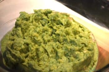 Homemade guacamole - mashed avocado