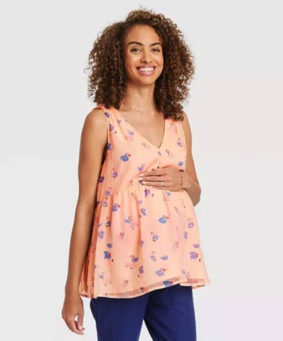 Pregnancy Style For Under  - The Nines by Hatch at Target flowy tank top