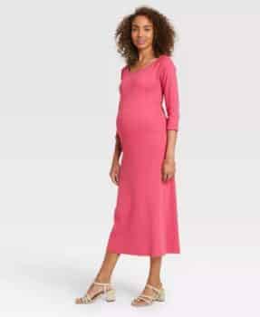 Pregnancy Style For Under $40 - The Nines by Hatch at Target pink dress
