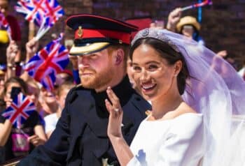 Prince Harry and Meghan at their wedding