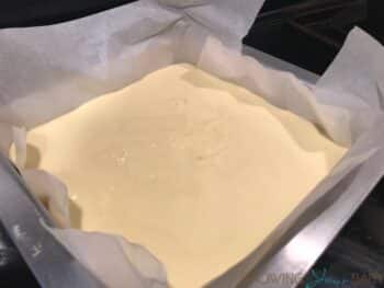 Creamy lemon bars recipe - ready for the oven